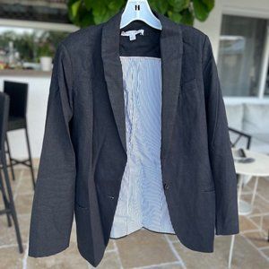 Black Linen Blazer